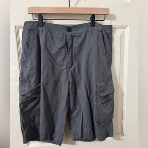 Machine Charcoal Cargo Shorts for Men Size 34
